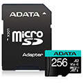 adata ausdx256gui3v30sa2 ra1 premier pro 256gb micro sdxc u3 v30 a2 with adapter extra photo 1