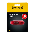 intenso 3502491 rainbow line 128gb usb20 flash memory red extra photo 3