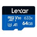 lexar high performance 633x 64gb micro sdxc uhs i u3 v30 a1 blue series lms0633064g bnnng extra photo 1