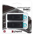 kingston dtx 64gb 2p datatraveler exodia 64gb usb 32 flash drive 2 pack extra photo 1