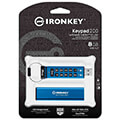 kingston ikkp200 8gb ironkey keypad 200 8gb usb 32 hardware encrypted flash drive extra photo 2