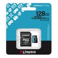 kingston sdcg4 128gb canvas go plus gen4 128gb micro sdxc 200mb s read a2 u3 v30 adapter extra photo 1