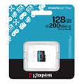kingston sdcg4 128gbsp canvas go plus gen4 128gb micro sdxc 200mb s read a2 u3 v30 extra photo 1