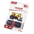 maxell flix 16gb usb 20 flash drive black extra photo 1