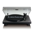 lenco l 30 wooden turntable with mmc cartridge and pc encoding black extra photo 1