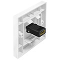 logilink ah0017 hdmi wall plate with 1x hdmi a coupler 2x female white extra photo 2