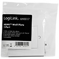 logilink ah0017 hdmi wall plate with 1x hdmi a coupler 2x female white extra photo 5