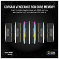 ram corsair cmh48gx5m2b5200c38 vengeance rgb black 48gb 2x24gb ddr5 5200mt s cl38 intel xmp dual extra photo 5