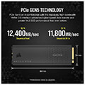 ssd corsair cssd f2000gbmp700pro mp700 pro 2tb m2 nvme 20 pcie gen5 x4 with air coller extra photo 3