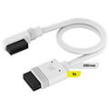 corsair cl 9011131 ww icue link cable 2x200mm straight angled slim white extra photo 1