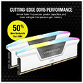 ram corsair cmh32gx5m2e6000c36w vengeance rgb white 32gb 2x16gb ddr5 6000mt s cl36 intel xmp dual extra photo 1