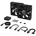 corsair co 9051012 ww rx140 icue link fan starter kit 2 x 140mm black with icue link system hub extra photo 8