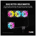 corsair co 9051018 ww rx120 icue link rgb fan starter kit 3 x 120mm black with icue link system hub extra photo 2