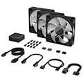 corsair co 9051018 ww rx120 icue link rgb fan starter kit 3 x 120mm black with icue link system hub extra photo 8