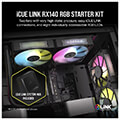 corsair co 9051020 ww rx140 icue link rgb fan starter kit 2 x 140mm black with icue link system hub extra photo 1