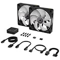 corsair co 9051020 ww rx140 icue link rgb fan starter kit 2 x 140mm black with icue link system hub extra photo 8