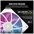 corsair co 9051024 ww rx140 icue link rgb fan starter kit 2 x 140mm white with icue link system hub extra photo 3