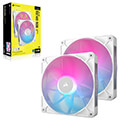 corsair co 9051024 ww rx140 icue link rgb fan starter kit 2 x 140mm white with icue link system hub extra photo 7