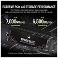ssd corsair mp600 elite 1tb nvme pcie gen4 x4 m2 ssd cssd f1000gbmp600enh extra photo 1