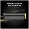 ssd corsair mp600 elite 1tb nvme pcie gen4 x4 m2 ssd with heatsink cssd f1000gbmp600ehs extra photo 3