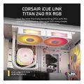 corsair icue link titan 240 rx aio rgb liquid cpu cooler controller white cw 9061020 ww extra photo 1