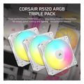 corsair rs120 argb 120mm pwm fan white triple pack co 9050185 ww extra photo 1