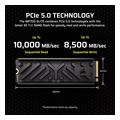 ssd corsair mp700 elite 1tb pcie 50 x4 nvme m2 2280 with heatsink cssd f1000gbmp700ehs extra photo 2