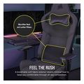 corsair gaming chair t3 rush 2023 fabric charcoal extra photo 2