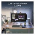 corsair gaming desk platform 4 elevate desk white wood light pine stain extra photo 1