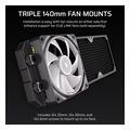 corsair hydro x radiator xr5 420mm neo v2 3x140mm radiator 30mm thick black extra photo 2