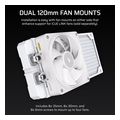 corsair hydro x radiator xr5 240mm v2 2x120mm radiator 30mm thick white extra photo 2