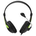 esperanza eh158g stereo headphones with microphone rooster green extra photo 1