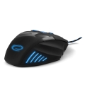 esperanza egm201b wired mouse for gamers 7d optical usb mx201 wolf blue extra photo 2