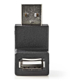nedis ccgp60940bk usb 20 adapter a male a female 270 angled black extra photo 3
