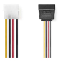 nedis ccgp73520va015 internal power cable molex male 2x sata 15 pin female 015m various extra photo 1