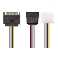 nedis ccgp73555va015 internal power cable sata 15 pin male sata 15 pin female molex female 015m extra photo 1