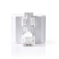 nedis tcgp90995wt telecom splitter rj11 male 2x rj11 female white extra photo 2