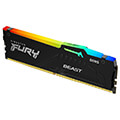 ram kingston kf552c40bba 32 fury beast rgb 32gb ddr5 5200mhz cl40 intel xmp extra photo 1