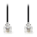 nedis tcgp90200bk50 telecom cable rj11 male rj11 male 5m black extra photo 1