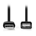 nedis ccgt60010bk10 usb 20 cable a male usb a female 1m black extra photo 1