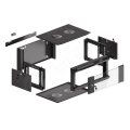 lanberg wall mounted rack 19 4u 570x450mm demounted flat pack black extra photo 5