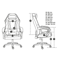 fury nff 1710 avenger m gaming chair black white extra photo 5