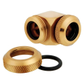 corsair hydro x fitting hard xf 90° angled gold 2 pack 12mm od compression extra photo 2 corsair hydro x fitting hard xf 90° angled gold 2 pack 12mm od compression extra photo 2