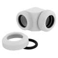 corsair hydro x fitting hard xf 90° angled glossy white 2 pack 12mm od compression extra photo 2 corsair hydro x fitting hard xf 90° angled glossy white 2 pack 12mm od compression extra photo 2