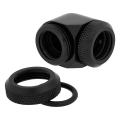 corsair hydro x fitting hard xf 90� angled black 2 pack 14mm od compression extra photo 2