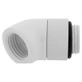 corsair hydro x fitting adapter xf 45� angled rotary glossy white 2 pack extra photo 1