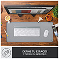 logitech 956 000052 desk mat studio series mouse pad mid grey extra photo 1
