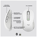 logitech 910 006240 signature m650 wireless mouse left handed large off white extra photo 5