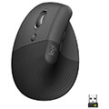 logitech 910 006474 lift vertical ergonomic wireless mouse left handed graphite extra photo 1