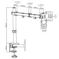 maclean mc 753 desktop holder 13 32 lcd monitor double shoulder extra photo 1